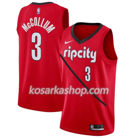 Dres Portland Trail Blazers C.J. McCollum 3 Nike 2018-19 Crvena Swingman